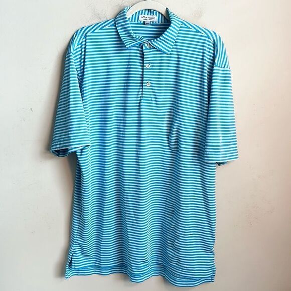 Peter Millar Other - Peter Millar 2 Tone Men’s Striped Golf Polo L